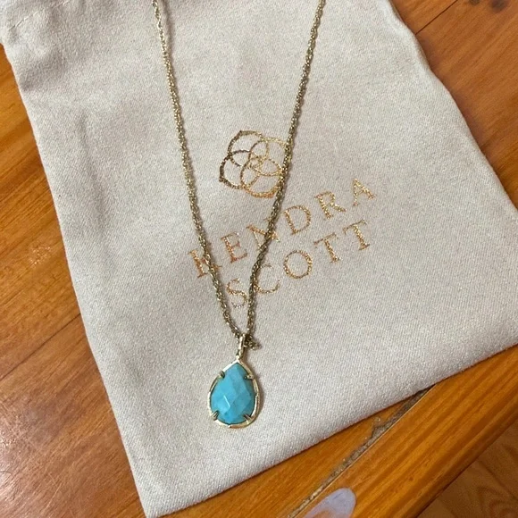 Kendra Scott Gold Necklace with Turquoise Pendant - Picture 4 of 6